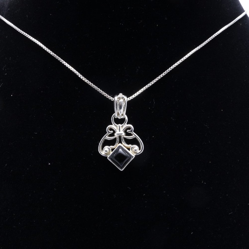 Onyx & Sterling Necklace